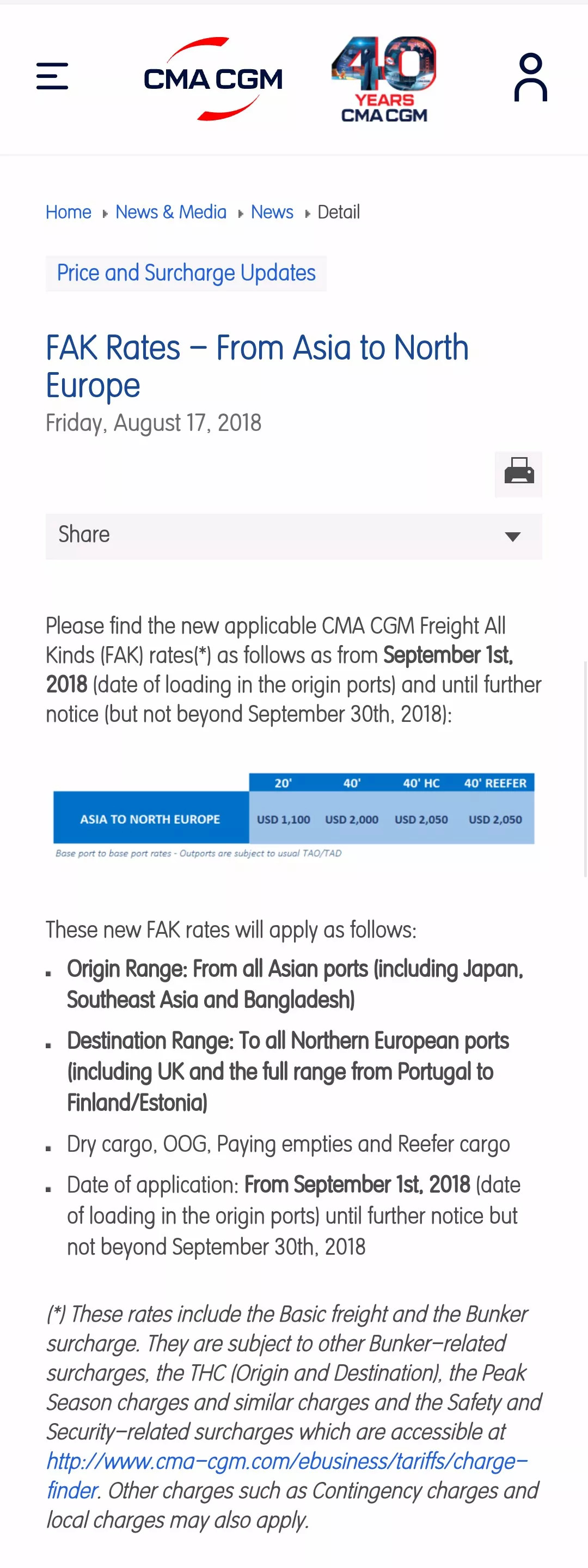 Latest Notice! OOCL, CMA, RCL, SKR Have Adjusted Fees!