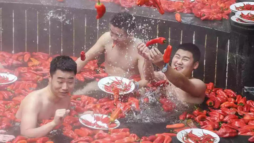 Crazy Chili Bath Challenge! Eating 20 Peppers/Minute!