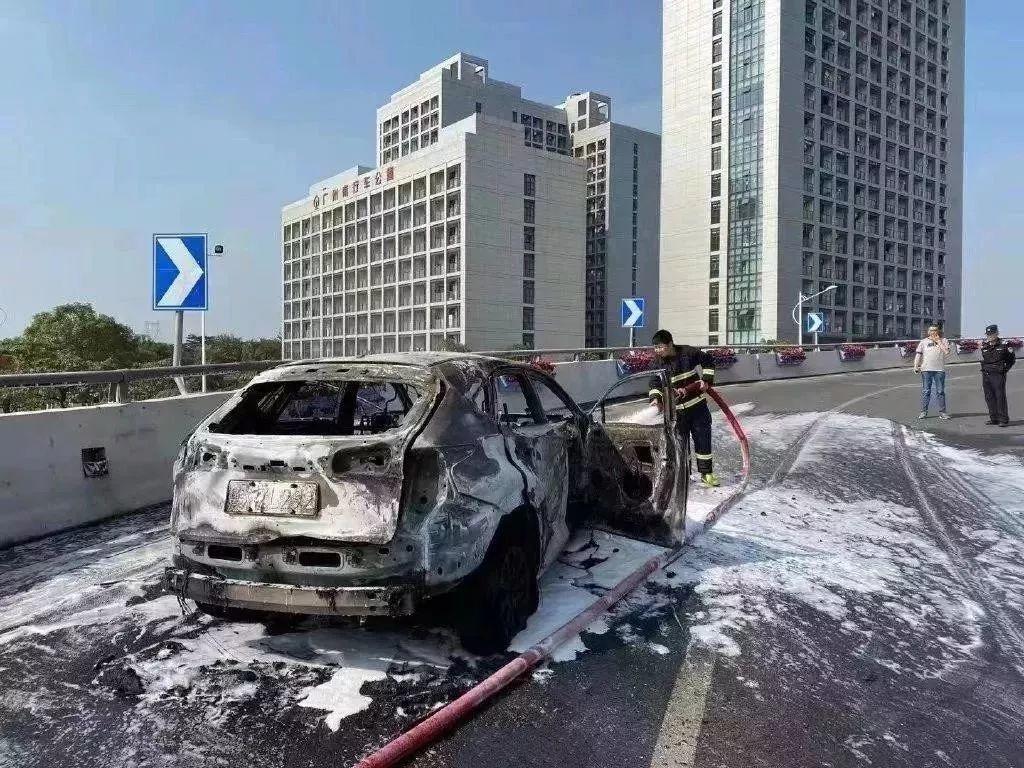 Your Car is on Fire! Driver Shouts and Stops A Car on the Road Your Car is on Fire! Driver Shouts and Stops A Car on the Road