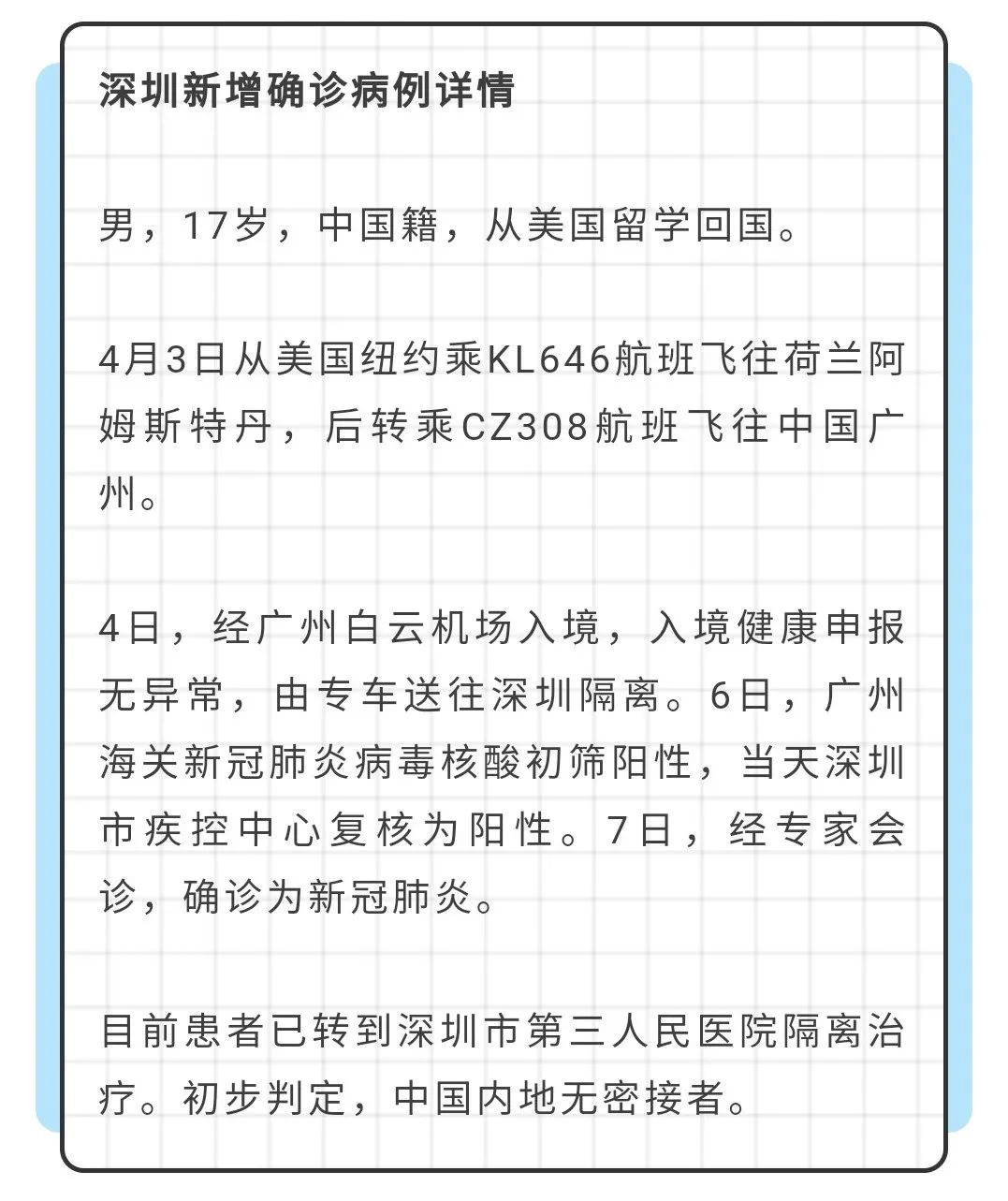 Foreign Student Confirmed to be Infected, 20 Days after Arrival Foreign Student Confirmed to be Infected, 20 Days after Arrival