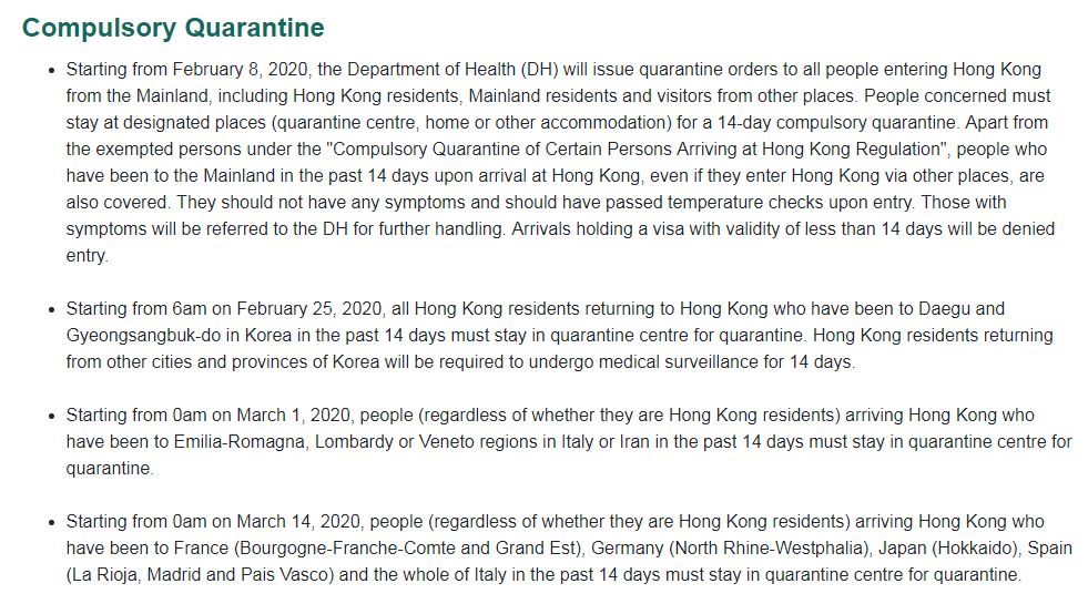 Attention! 14-Day Quarantine Required If You Come from...